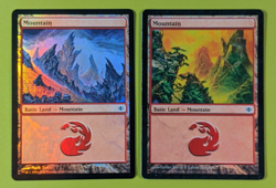 FOIL Mountian #242 and #245 x2 Shards of Alara 2x Magic the Gathering MTG - Image 1