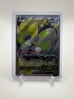 Galarian Stunfisk V 184/189 Holo Ultra Rare - Darkness Ablaze - Pokemon TCG - NM - Image 3