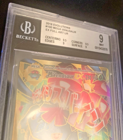Pokemon 2016 XY Evolutions Full Art M VENUSAUR EX #100 Beckett 9 Mint RARE - Image 3