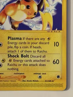 Pokemon TCG Raichu 61/165 Expedition Non-Holo E-Reader - Image 4