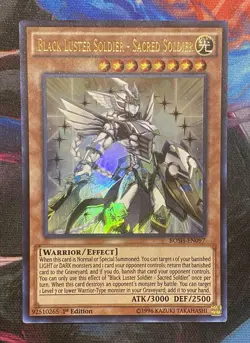 Yu-Gi-Oh! TCG Black Luster Soldier- Sacred Soldier Breakers of Shadow 1st Ed - Image 1