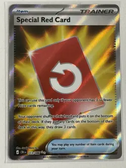 Pokemon chaos rising Special Red Card Full Art Holo Trainer-Item 113/086 Eng - Image 1
