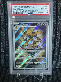 Alakazam 009 Pokemon Mega Evolutions ETB Promo Card PSA 8 - Image 1