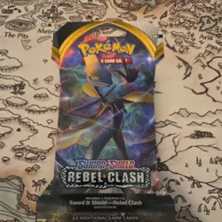 Pokemon TCG Sword and Shield Rebel Clash Blister Hangar sleeved booster SWSH02 - Image 1