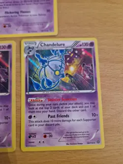 Pokemon TCG XY Steam Siege Chandelure Holo Reverse Holo bundle - Image 3