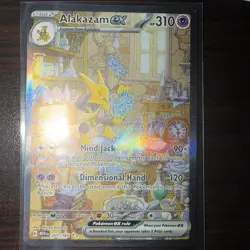 Pokemon TCG Alakazam ex 201/165 SV Scarlet & Violet 151 Illustration Rare NM - Image 1