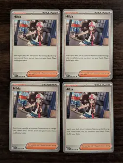 4x Pokemon TCG Hilda WHT 084/086 NM Playset - Image 1