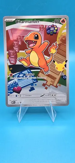 First Partner Illustration Charmander Promo Full Art Holo 038 Pokemon TCG B27 - Image 1