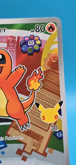 First Partner Illustration Charmander Promo Full Art Holo 038 Pokemon TCG B27 - Image 3