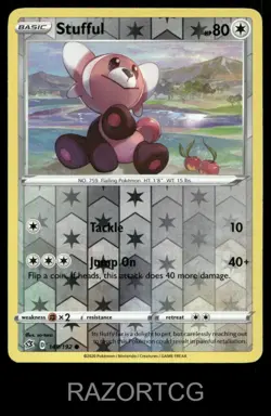 STUFFUL 149/192 C REBEL CLASH POKEMON REVERSE HOLO NM/M - Image 2