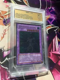 Yu-Gi-Oh! Elementarheld Aqua Neos POTD-DE031 1.Auflage Ultimate Rare GSG 9,0 PSA - Image 2