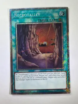 Necrovalley RA04-EN122 Platinum Secret Rare 1st Edition YuGiOh Card NM - Image 1