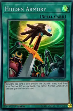 INCH-EN042 HIDDEN ARMORY SUPER RARE 1ST EDITION YuGiOh CARD - Image 1