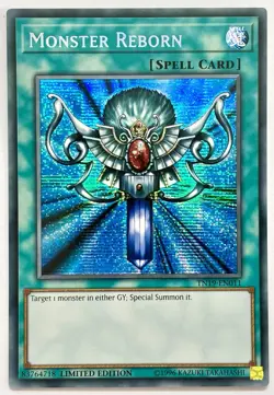 TN19-EN011 Monster Reborn - Secret Rare Ltd. Edition Near Mint YuGiOh Card - Image 1