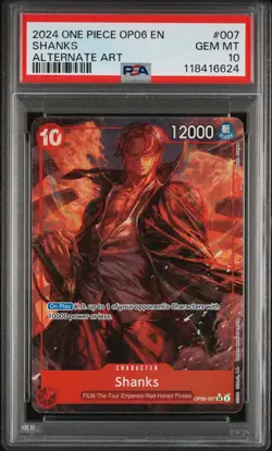 PSA 10 2024 One Piece Op06-Wings Of The Captain #007 Shanks GEM MT - Image 1
