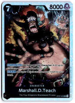 Marshall.D.Teach ST27-005 SR ONE PIECE Tcg Card Game NM Black - Image 1