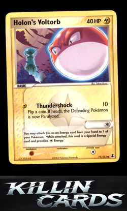 Holon's Voltorb 71/113 Pokemon Common Delta Species Card MP - Image 1