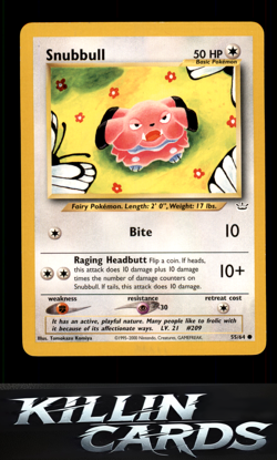 Snubbull 55/64 Pokemon Common Neo Revelation Card LP - Image 1