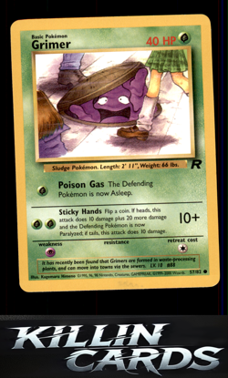 Grimer 57/82 Pokemon Common Team Rocket Card NM - Image 1