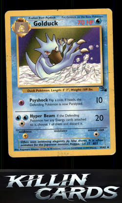 Golduck 35/62 Pokemon Uncommon Fossil Card LP - Image 1