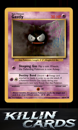 Gastly 050/102 Pokemon Common Base Set Card LP - Image 1