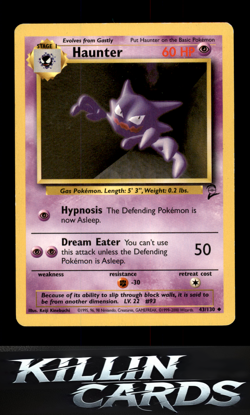 Haunter 043/130 Pokemon Uncommon Base Set 2 Card LP - Image 1