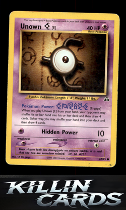 Unown [E] 67/75 Pokemon Common Neo Discovery Card LP - Image 1