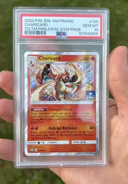 Charizard 135/SM-P Tag Team Gym Promo Gem Mint PSA 10 Pokemon Card Indonesia - Image 1
