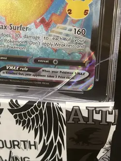2021 Pokemon Surfing Pikachu VMAX Holo Card 009/025 CGC Pristine 10 {CRACKED} - Image 2