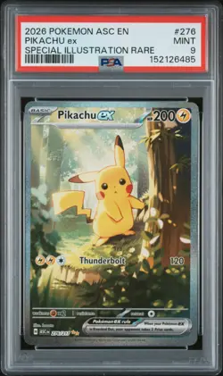 2026 POKEMON ASC EN-ASCENDED HEROES SPECIAL ILLUSTRATION RARE PIKACHU EX PSA 9 - Image 1