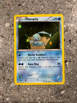 Pokemon TCG Cards Manaphy XY190 Black Star Promo Holo NM * SWIRL * - Image 1