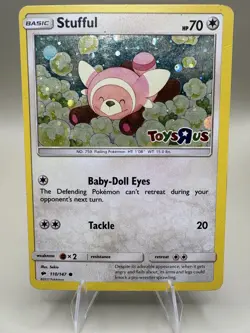 Pokemon Stufful 110/147 Toys R Us Stamped Holo Promo Burning Shadows LP - Image 1