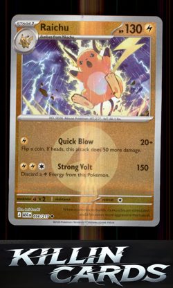 Reverse Holofoil Raichu (Energy Symbol Pattern) 056/217 Pokemon Uncommon ME: Asc - Image 1