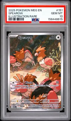 Spearow Mega Evolution 151/132 Illustration Rare PSA 10 Pokemon TCG - Image 1