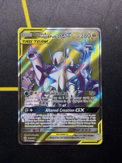 Pokemon TCG Arceus & Dialga & Palkia GX Full Art Cosmic Eclipse Tag Team 220/236 - Image 1