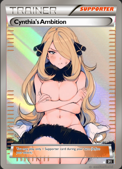 Cynthia Waifu Anime Card Custom TCG Holo Goddess Story ACG - Image 1