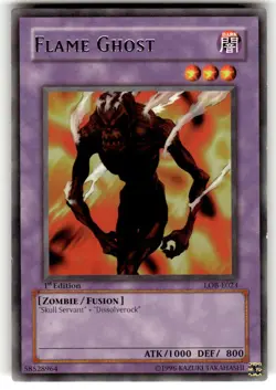 Flame Ghost LOB-E029 Rare The Legend of Blue Eyes White Dragon Yu-Gi-Oh 1st - Image 1