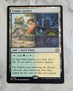 Temple Garden | Rare MTG ECL Lorwyn Eclipsed | Shock Land Forest Plains Selesnya - Image 1