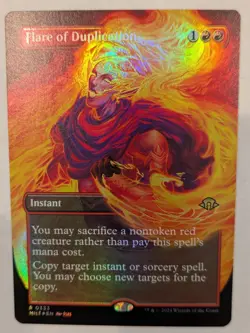 Flare of Duplication x1 Borderless Foil NM Unplayed Modern Horizons 3 #333 - Image 1