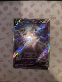 Pokemon Mewtwo v TCG Sword & Shield SWSH229 Holo Promo Card Near Mint Condition - Image 1
