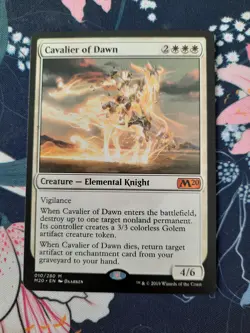 Magic Gathering MTG - Cavalier of Dawn - M20 - Ex/NM - Image 1
