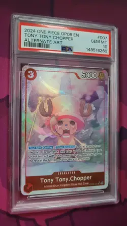 Tony Tony Chopper Alt Art OP08-007 2024 One Piece PSA 10 - Image 1