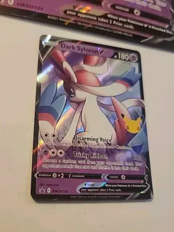 Dark Sylveon V SWSH134 Celebrations Black Star Promo Cards Pokemon Large & Small - Image 2
