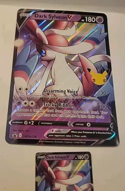Dark Sylveon V SWSH134 Celebrations Black Star Promo Cards Pokemon Large & Small - Image 5