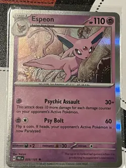 Espeon - 033/131 - Holo Rare - Prismatic Evolutions - NM/M - Pokemon Card - Image 1