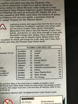 Pokemon Cards: Sealed Plasma Claw Deck - Image 3