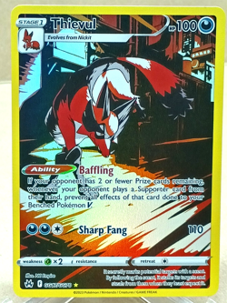 Thievul GG17/GG70 Ultra Rare Crown Zenith: Galarian Gallery Pokemon TCG NM - Image 1
