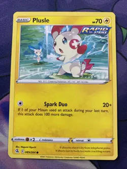 Pokemon TCG Fusion Strike Plusle 089/264 - Image 1