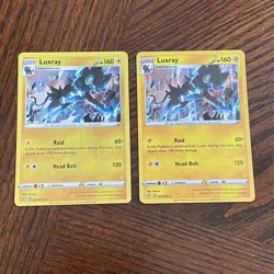 Pokemon Shining Fates Card Luxray 033/072 Holo And Reverse Holo Rare Pack Fresh - Image 1
