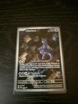Pokemon TCG Mewtwo 052 Scarlet & Violet 151 Promo English LP (Slight Crease) - Image 1